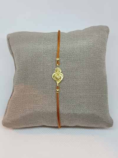 Pulseira Coração Prata 925º% Dourada