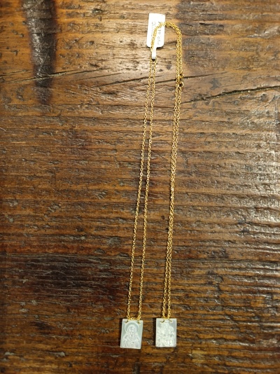 Escapulário Prata Dourada 925º%