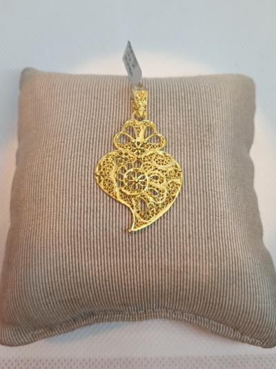 Medalha Prata 925º% Dourada