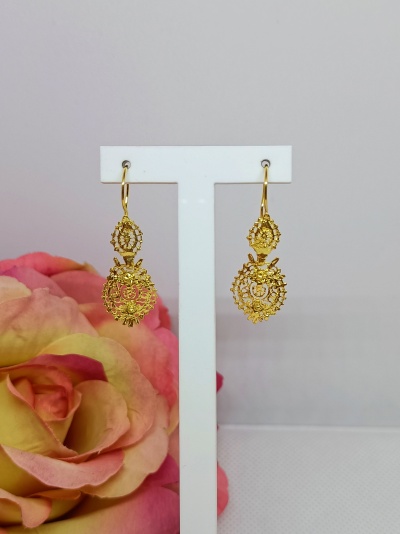 Brincos à Rainha Prata 925º% Dourada