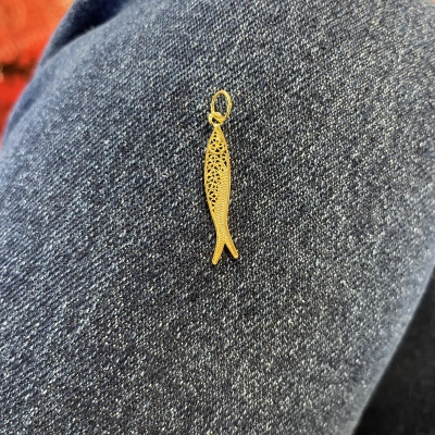 Medalha Sardinha Ouro 19,2 KT