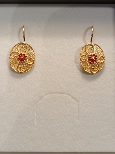 Brincos Prata 925º% Dourada