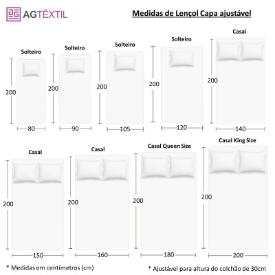 Lençol de Baixo 100% Algodão PERCAL Lençol de Baixo 100% Algodão PERCAL