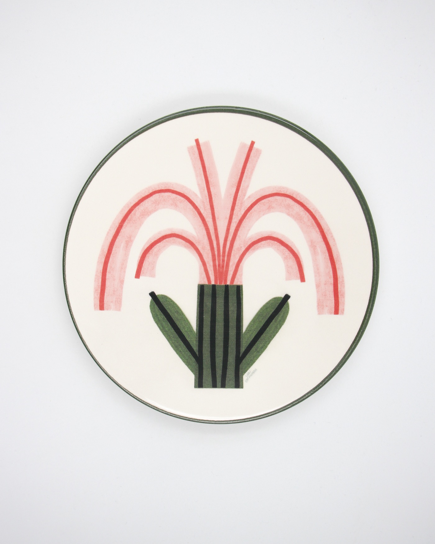 PRATO ILUSTRADO "PLANTA" CATPIVARA E PÓ DE BARRO PRATO ILUSTRADO "PLANTA" CATPIVARA E PÓ DE BARRO