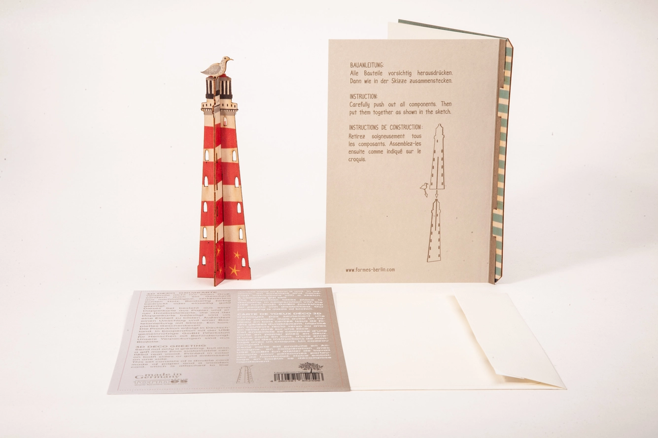 LIGHTHOUSE - 3D DECO GREETING CARD FORMES BERLIN LIGHTHOUSE - 3D DECO GREETING CARD FORMES BERLIN