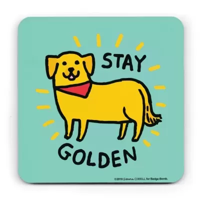 BASE PARA COPOS "STAY GOLDEN DOG" INCOGNITO