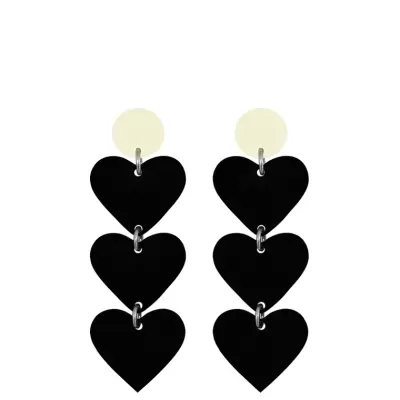 BRINCOS AMOUR PRETO ORELLA DESIGN