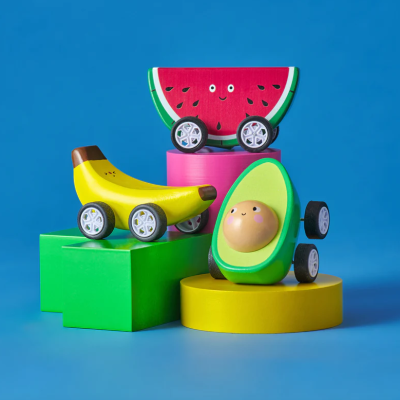 FRUIT-FUN PULLBACK CARS KIKKERLAND