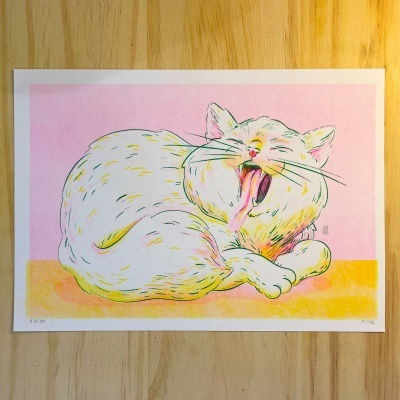 RISOGRAFIA "YAWN" CARINA MONSO