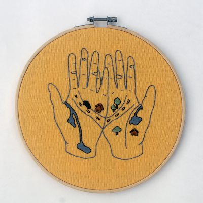 BORDADO "MAPA-MÃOS" MEIA-LARANJA