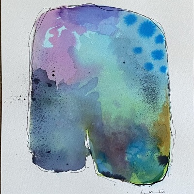 AGUARELA "SEM TÍTULO 1" ISABEL MONTEIRO