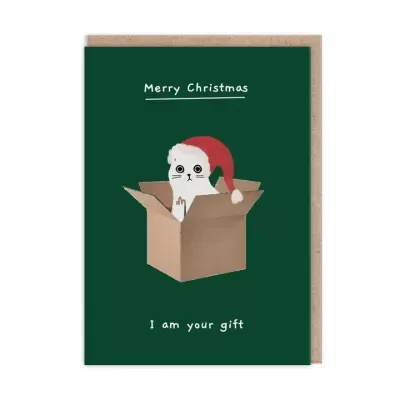 POSTAL "MERRY CHRISTMAS I AM YOUR GIFT" OHH DEER