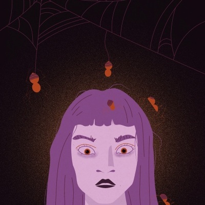 ILUSTRAÇÃO "SPIDERS IN MY HEAD" SUSANA SILVA