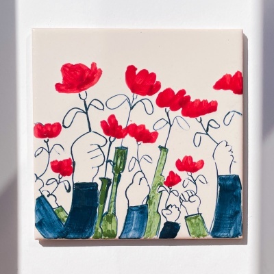 AZULEJO ORIGINAL "AUTODETERMINAÇÃO" JOÃO COSTA