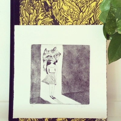 CALCOGRAFIA "O MEDO FICA LÁ FORA" SOFIA MORAIS