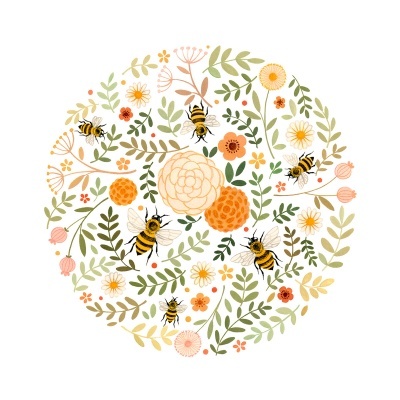 ILUSTRAÇÃO "SPRING WELCOME - BEES" LITTLE BLACK SPOT
