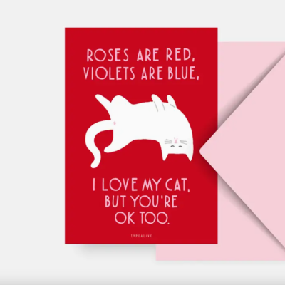 POSTAL "VALENTINE CAT2" TYPEALIVE