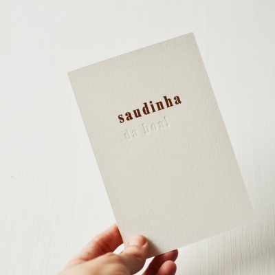 POSTAL "SAUDINHA, DA BOA!" BEIJA-FLOR