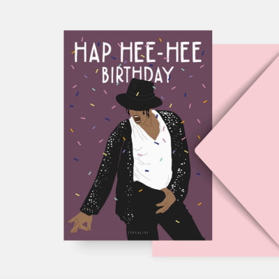 POSTAL "HAP HEE-HEE BIRTHDAY" TYPEALIVE
