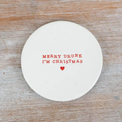 BASE PARA COPOS "MERRY DRUNK I'M CHRISTMAS" GAINSBOROUGH GIFTWARE