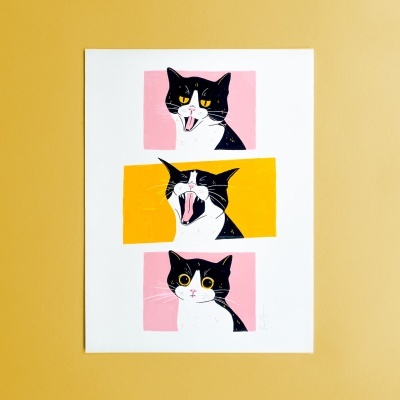 ILUSTRAÇÃO "PHASES OF THE YAWN" SARA FELGUEIRAS