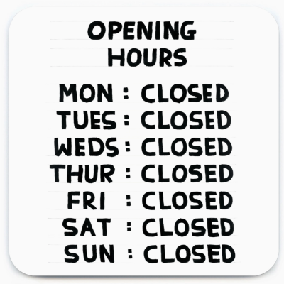 BASE PARA COPOS 'OPENING HOURS' DAVID SHRIGLEY