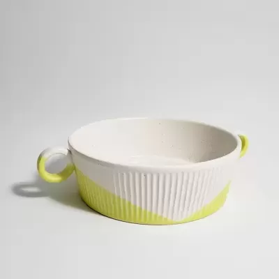 TAÇA DE SERVIR AMARELO TÁLIA PÓ DE BARRO