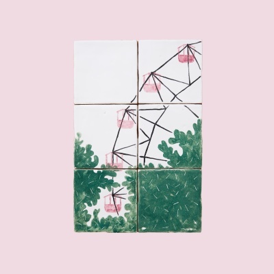 PAINEL CERÂMICO "A RODA GIGANTE" JOANA MUNDANA