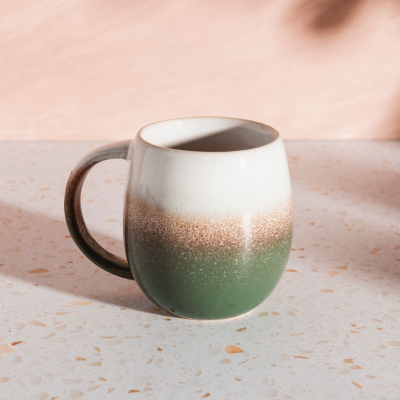 DIP GLAZED OMBRE GREEN MUG SASS BELLE
