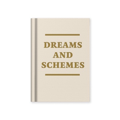 "DREAMS AND SCHEMES" FABRIC HARDBACK NOTEBOOK (A7) - OHH DEER