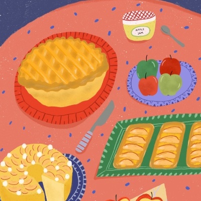 ILUSTRAÇÃO "APPLE TABLE" DIANA COSTA