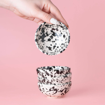 TIGELA "GALAXY - BRANCO E PRETO - PEQUENA" ALFAR TIERRA COCIDA