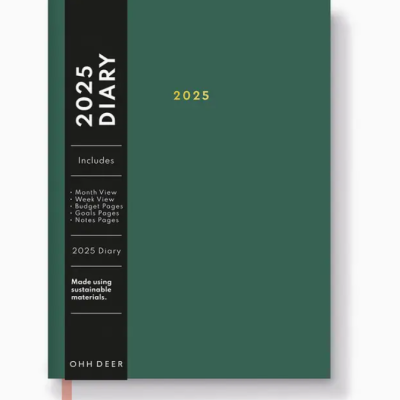 AGENDA DIÁRIA PLANTAIN GREEN 2025 OHH DEER