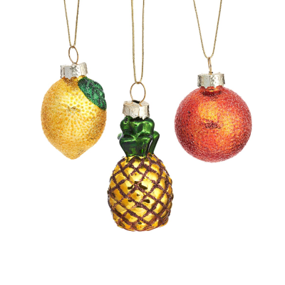 CONJUNTO DE 3 ENFEITES DE NATAL "MINI TROPICAL FRUITS" SASS&BELLE
