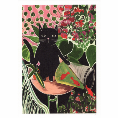 ILUSTRAÇÃO A4 "Catisse and the Goldfish Cat" NIASKI