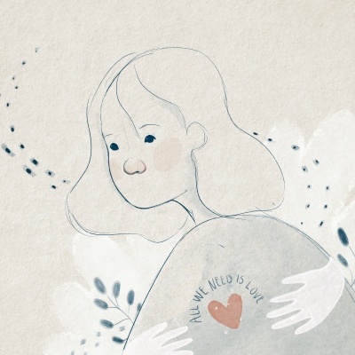 ILUSTRAÇÃO " ALL WE NEED IS LOVE " CATARINA FLOR