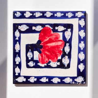 AZULEJO ORIGINAL "A LUTA PELA LIBERDADE É UM CICLO SEM FIM II" INÊS BARTILOTTI