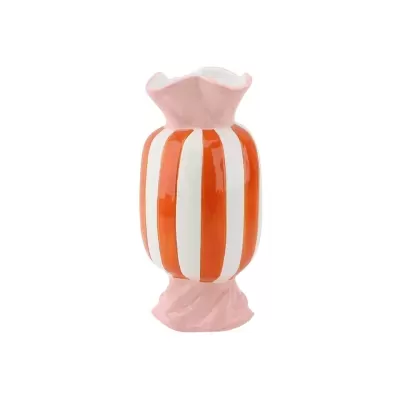 FLOWER VASE- TOFFEE CANDY -ORANGE/PINK - HOUSE VITAMIN