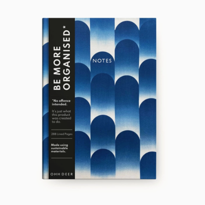 ABSTRACT BLUE A5 NOTEBOOK OHH DEER