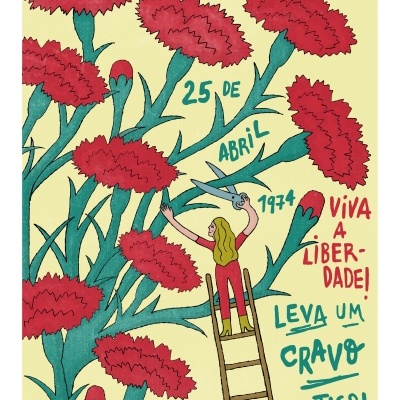 ILUSTRAÇÃO "LEVA UM CRAVO CONTIGO" CRISTINA MOREIRA