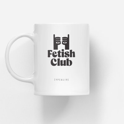 CANECA DE CERÂMICA "FETISHCLUB" TYPEALIVE