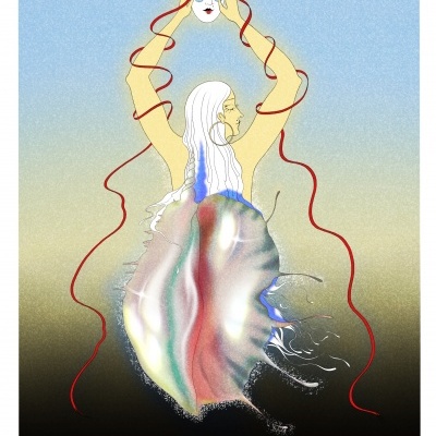 ILUSTRAÇÃO COR AZUL "1" SOFIA MELANCIA