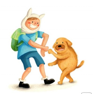ILUSTRAÇÃO "ADVENTURE TIME - FINN E JAKE" LITTLE BLACK SPOT
