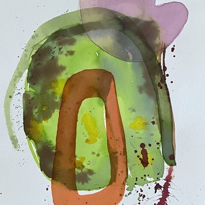 AGUARELA "SEM TÍTULO 8" ISABEL MONTEIRO