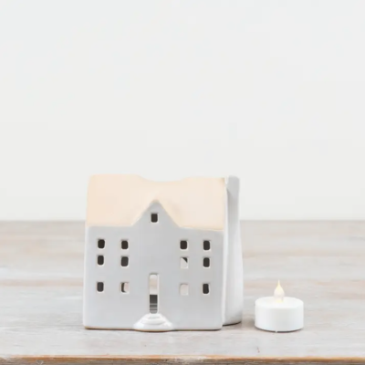 CASA LARGA CERÂMICA - TELHADO BEGE 11,5CM GAINSBOROUGH GIFTWARE