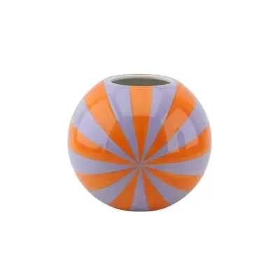 FLOWER VASE- SWIRL MEDIUM- ORANGE/LILAC - HOUSE VITAMIN