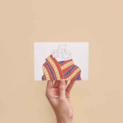 POSTAL MANTA DE FAMILIA JOANA MUNDANA