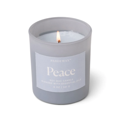 WELLNESS GLASS CANDLE 141G BLUE - PEACE DESIGNWORKS COLLECTIVE