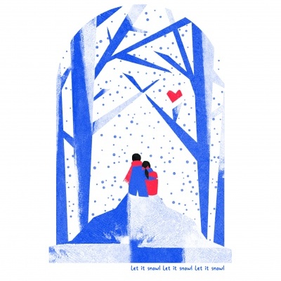 ILUSTRAÇÃO “Playlist Xmas Edition -(Calendário de Advento) " - LET IT SNOW " CATARINA PAULO