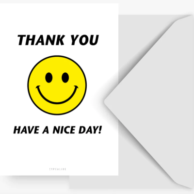 POSTAL HAVE A NICE DAY TYPEALIVE